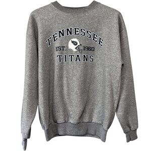Logo Athletic Tennessee Titans Football NFL Gray Crewneck Sweatshirt Size Small